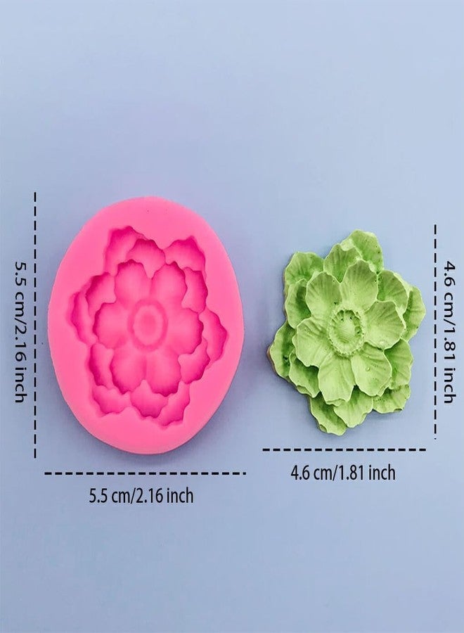 Skytail Lotus Peony Flower Silicone Candle Mould for Chocolate Fondant Candy Cake Decoration Cupcake Topper Jelly Dessert Wax Melts Soap Bath Bomb Floral Carnation Resin Craft Jewelry Mold - Image 2